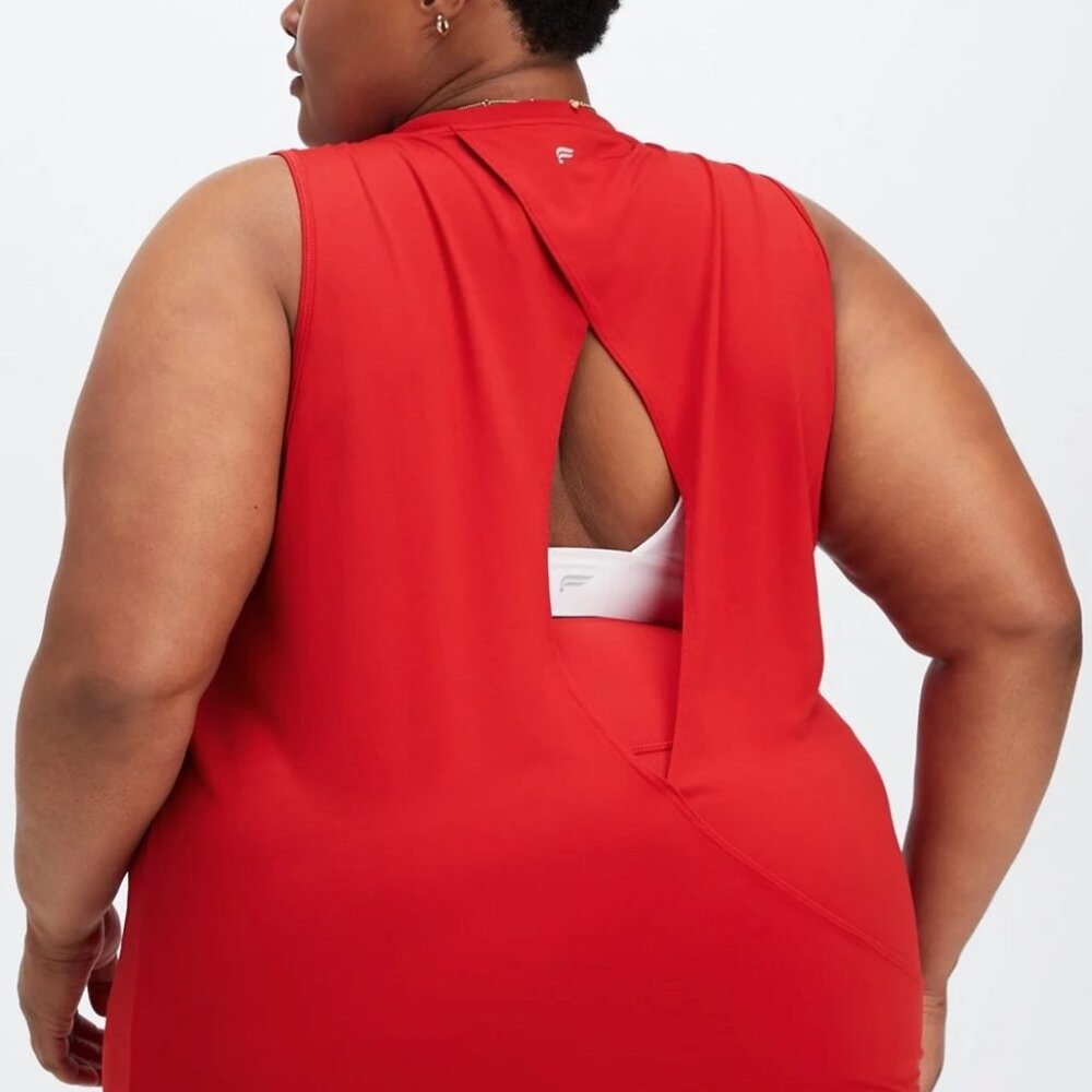 Fabletics Dry-Flex Red Open Back Tank Size 2x - image 1